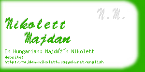 nikolett majdan business card